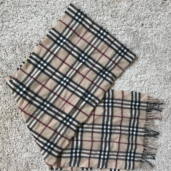 Burberry Accessories - Burberry Check Heritage In Lambswool Tan Scarf